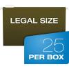 Pendaflex Recycled Hanging Folders, Legal Size, Standard Green, 1/5 Cut, 25/BX (81622)