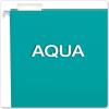 Pendaflex Recycled Hanging Folders, Letter Size, Aqua, 1/5 Cut, 25/BX (81616)(Aqua)