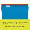 Pendaflex Recycled Hanging Folders, Letter Size, Aqua, 1/5 Cut, 25/BX (81616)(Assorted Colors)