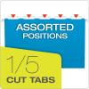 Pendaflex Recycled Hanging Folders, Letter Size, Aqua, 1/5 Cut, 25/BX (81616)(Assorted Colors)