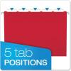 Pendaflex Recycled Hanging Folders, Letter Size, Aqua, 1/5 Cut, 25/BX (81616)(Assorted Primary Colors)