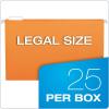 Pendaflex Recycled Hanging Folders, Letter Size, Aqua, 1/5 Cut, 25/BX (81616)(Orange)