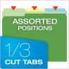 Pendaflex Two-Tone Color File Folders, Letter Size, Assorted Colors, 1/3 Cut, 100 per box (152 1/3 ASST)(Assorted Colors)