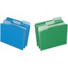 Pendaflex Two-Tone Color File Folders, Letter Size, Assorted Colors, 1/3 Cut, 100 per box (152 1/3 ASST)(Blue)
