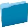 Pendaflex Two-Tone Color File Folders, Letter Size, Assorted Colors, 1/3 Cut, 100 per box (152 1/3 ASST)(Blue)