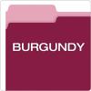 Pendaflex Two-Tone Color File Folders, Letter Size, Assorted Colors, 1/3 Cut, 100 per box (152 1/3 ASST)(Burgundy)