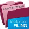 Pendaflex Two-Tone Color File Folders, Letter Size, Assorted Colors, 1/3 Cut, 100 per box (152 1/3 ASST)(Burgundy)
