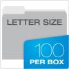 Pendaflex Two-Tone Color File Folders, Letter Size, Assorted Colors, 1/3 Cut, 100 per box (152 1/3 ASST)(Gray)