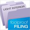 Pendaflex Two-Tone Color File Folders, Letter Size, Assorted Colors, 1/3 Cut, 100 per box (152 1/3 ASST)(Lavender)