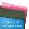 Pendaflex Two-Tone Color File Folders, Letter Size, Assorted Colors, 1/3 Cut, 100 per box (152 1/3 ASST)(Pink)