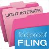 Pendaflex Two-Tone Color File Folders, Letter Size, Assorted Colors, 1/3 Cut, 100 per box (152 1/3 ASST)(Pink)