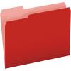 Pendaflex Two-Tone Color File Folders, Letter Size, Assorted Colors, 1/3 Cut, 100 per box (152 1/3 ASST)(Red)
