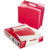 Pendaflex Two-Tone Color File Folders, Letter Size, Assorted Colors, 1/3 Cut, 100 per box (152 1/3 ASST)(Red)