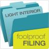 Pendaflex Two-Tone Color File Folders, Letter Size, Assorted Colors, 1/3 Cut, 100 per box (152 1/3 ASST)(Teal)