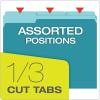 Pendaflex Two-Tone Color File Folders, Letter Size, Assorted Colors, 1/3 Cut, 100 per box (152 1/3 ASST)(Teal)