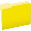Pendaflex Two-Tone Color File Folders, Letter Size, Assorted Colors, 1/3 Cut, 100 per box (152 1/3 ASST)(Yellow)