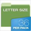 Pendaflex Two-Tone Color File Folders, Letter Size, Assorted Colors (Bright Green, Yellow, Red, Blue), 1/3-Cut Tabs, Assorted, 36 Pack (03086), 4-color(Pack of 36)