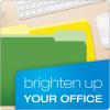 Pendaflex Two-Tone Color File Folders, Letter Size, Assorted Colors (Bright Green, Yellow, Red, Blue), 1/3-Cut Tabs, Assorted, 36 Pack (03086), 4-color(Pack of 36)
