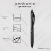 Pentonic BR-T Retractable Ballpoint Pens, 18 Count, Blue Ink, 0.7 mm Fine Point, Smooth Writing For Journaling, Office & School (PEN12125)(Black)