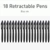 Pentonic BR-T Retractable Ballpoint Pens, 18 Count, Blue Ink, 0.7 mm Fine Point, Smooth Writing For Journaling, Office & School (PEN12125)(Blue)