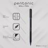 Pentonic Ballpoint Pens, 25 Count, Black Colored Ink, 1.0 mm Medium Point, Smooth Writing For Journaling & Note Taking (PEN12128)(Black  Red  Blue)
