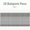 Pentonic Ballpoint Pens, 25 Count, Black Colored Ink, 1.0 mm Medium Point, Smooth Writing For Journaling & Note Taking (PEN12128)(Black)