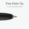 Pentonic GR-T Retractable Gel Pens, 24 Count, Assorted Color Ink (12 Black, 8 Blue, 4 Red), 0.7 mm Fine Point, Smooth Writing For Journaling (1002360)(Black)