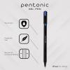 Pentonic Gel Pens, 24 Count, Mixed Pack (12 Assorted Color Pens, 12 Glitter Pens), Medium & Fine Point, Smooth Writing For Journaling (1002355)(Black  Blue  Red Gel)