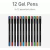 Pentonic Gel Pens In Pen Organizer Case, 12 Count, Assorted Colored Ink, 0.6 mm, 0.7 mm, 1.0 mm, Smooth Writing (PEN12185)(Chisel)