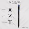 Pentonic Gel Pens In Pen Organizer Case, 12 Count, Assorted Colored Ink, 0.6 mm, 0.7 mm, 1.0 mm, Smooth Writing (PEN12185)(Chisel)