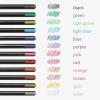 Pentonic Gel Pens In Pen Organizer Case, 12 Count, Assorted Colored Ink, 0.6 mm, 0.7 mm, 1.0 mm, Smooth Writing (PEN12185)(Chisel)