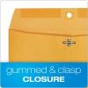 Quality Park 10 x 13 Clasp Envelopes, Gummed, Moisture-Activated Adhesive for Permanent Secure Seal, 28 lb Paper, Brown Kraft, 100/Box (QUA37897)(10 x 13)
