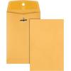 Quality Park 6 x 9 Clasp Envelopes, Clasp and Gummed Closures for Storing or Mailing, 28 lb Kraft Paper, 100 per Box (QUA37855)(5 x 7.5 Inches)