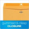 Quality Park 6 x 9 Clasp Envelopes, Clasp and Gummed Closures for Storing or Mailing, 28 lb Kraft Paper, 100 per Box (QUA37855)(9.5 x 12.5 Inches)