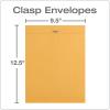 Quality Park 6 x 9 Clasp Envelopes, Clasp and Gummed Closures for Storing or Mailing, 28 lb Kraft Paper, 100 per Box (QUA37855)(9.5 x 12.5 Inches)