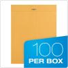 Quality Park 6 x 9 Clasp Envelopes, Clasp and Gummed Closures for Storing or Mailing, 28 lb Kraft Paper, 100 per Box (QUA37855)(9.5 x 12.5 Inches)