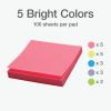 Redi-Tag Sticky Notes, Power Stick Notes, Adhesive Reminders, 3″ x 3″ Reusable Notes, Strong Adhesive Memos, Assorted Bright Colors, 24 Pack (1000978)(18 pack)