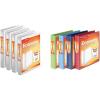 Cardinal Economy 3 Ring Binder, 1 Inch, Presentation View, White, Holds 225 Sheets, Nonstick, PVC Free, 4 Pack of Binders (79510)(1-Inch)