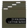 Island Hanging File Folder 1/5 Cut, Letter Size, Standard Green, 25 Count (372 1/5)(File Folder)