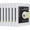 Oxford 3 Ring Binders, Binders for School and Office, 1.5 Inch ONE-Touch Easy Open D Rings, 3-Sided View Binder Covers, Xtralife Hinge, Non-Stick, PVC-Free, White, 375-Sheet Capacity, 4 Pack (79906)(0.5 Inch)