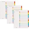 Oxford OneStep Binder Dividers, 12 Tab Numeric Divider Sets, Customizable Table of Contents, Works with 3 Ring Binder, Durable Plastic, Reversible Multicolor Tabs, Numbered 1–12, 3 Sets (89403)(Numbered: 1-31)