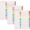Oxford OneStep Binder Dividers, Dividers for 3 Ring Binder, Monthly Divider Sets, 12 Tabs, Jan-Dec, Customizable Table of Contents, Reversible Multicolor Tabs, 3 Sets (89401)