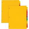 Oxford Plastic Monthly Dividers for 3 Ring Binders, 12 Multicolor Preprinted Tabs, Jan-Dec, Letter Size, 2 Pack (89608)