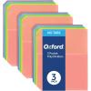 Oxford Poly Binder Dividers, Double Pocket, 3 Hole Punch Organizers, Pastel Colors, 5 Untabbed Non-Stick Organizers, Pack of 3 Index Dividers (59801)(Pastel)