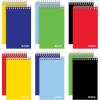 Oxford Spiral Memo Pads, Top Wire Bound, 3 x 5 Inch Pocket Notepad, College Ruled, 6 Assorted Primary Colors, 75 Sheets, 12 Pack (25092)
