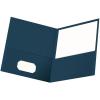 Oxford Twin-Pocket Folders, Textured Paper, Letter Size, Royal Blue, Holds 100 Sheets, Box of 25 (57512EE)(Dark Blue)