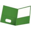 Oxford Twin-Pocket Folders, Textured Paper, Letter Size, Royal Blue, Holds 100 Sheets, Box of 25 (57512EE)(Green)