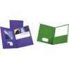 Oxford Twin-Pocket Folders, Textured Paper, Letter Size, Royal Blue, Holds 100 Sheets, Box of 25 (57512EE)(Purple)