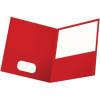 Oxford Twin-Pocket Folders, Textured Paper, Letter Size, Royal Blue, Holds 100 Sheets, Box of 25 (57512EE)(Red)