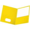 Oxford Twin-Pocket Folders, Textured Paper, Letter Size, Royal Blue, Holds 100 Sheets, Box of 25 (57512EE)(Yellow)